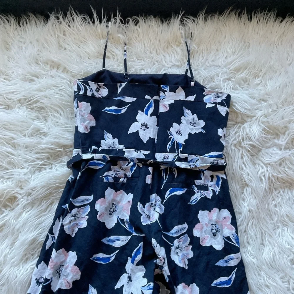 Banana‎ Republic Floral Linen Blend Jumpsuit
